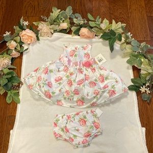 Little Me floral spring dress for toddler girls size 2T